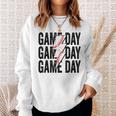 Vintage Game Day Baseball Lightning Bolt Team Sport Sweatshirt Gifts for Her