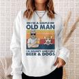 Vintage Grumpy Old Man Like Beer And Dogs Red Corgi Grandpa Sweatshirt Gifts for Her