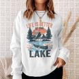 Vintage Retro Life Is Better At The Lake Lake Life Sweatshirt Gifts for Her
