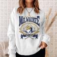 Vintage Retro Milwaukee Baseball Sweatshirt Gifts for Her