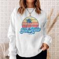 Vintage Tel Aviv Israel Classic 70S Retro Surfer Sweatshirt Gifts for Her