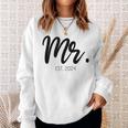 Wedding Mr Est 2024 Groom Sweatshirt Geschenke für Sie