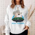 West Virginia Cowboy Cat Singing Meme Meowdy Sweatshirt Gifts for Her