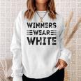 Winners Wear White Color Team Spirit Game War Camp Crew Sweatshirt Gifts for Her