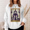 Witch Workout Fitness Deadlifting Hexes & Flexes Tarot Card Sweatshirt Gifts for Her