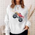 Youth 5 Year Old Monster Truck Car 5Th Birthday Boy Sweatshirt Gifts for Her