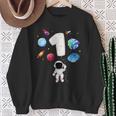 1 Astronaut Geburtstagsfeier 1 Jahr Altes Astronomie-Kostüm Sweatshirt Geschenke für alte Frauen