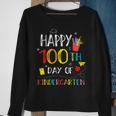 100 Days Of Kindergarten Happy 100Th Day Of School Teachers Sweatshirt Gifts for Old Women