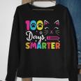 100Th Day Of School Students 100 Days Love Of Cats Smarter Sweatshirt Gifts for Old Women