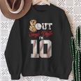 10Th Birthday Boys Baseball Peace Out Single Digits Sweatshirt Gifts for Old Women