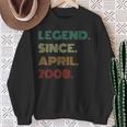 16 Years Old Legend Since April 2008 16Th Birthday Sweatshirt Gifts for Old Women