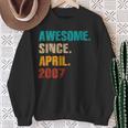 17 Year Old Vintage Awesome Since April 2007 17Th Birthday Sweatshirt Gifts for Old Women