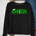 2024 Last Name Team Johnson Family Graduation Green Sweatshirt Gifts for Old Women