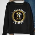 2024 Total Solar Eclipse Dog Wearing Solar Eclipse Glasses Sweatshirt Gifts for Old Women