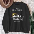 2024 Total Solar Skyline Eclipse In Cleveland Ohio April 8 Sweatshirt Gifts for Old Women