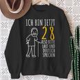 28Th Birthday Ich Bin Jetzt 28 Ich Bin Jetzt 28 Birthday Sweatshirt Geschenke für alte Frauen