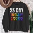 2S Day Twosday 02-22-2022 Happy Twosday Sweatshirt Gifts for Old Women