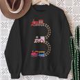 3Rd Birthday Train Railroad Themed Fun 3 Years Old Boy Train Sweatshirt Gifts for Old Women