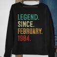 40 Year Old Legend Since February 1984 40Th Birthday Decor Sweatshirt Gifts for Old Women