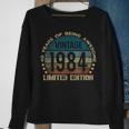 40Th Birthday 40 Year Old Vintage 1984 Limited Edition Sweatshirt Gifts for Old Women