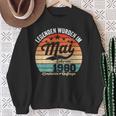 44 Geburtstag Geschenk Mann Legenden Sind Im Mai 1980 Sweatshirt Geschenke für alte Frauen