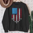 4Th Of July Fourth 4 Patriotic Usa Flag Fighter Jets Kid Sweatshirt Gifts for Old Women