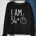 I Am 54 Plus 1 Middle Finger 55Th Women's Birthday Sweatshirt Gifts for Old Women