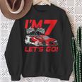 7 Year Old 7Th Racing Racecar Birthday Party Boys Girls Sweatshirt Gifts for Old Women