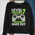 7 Year Old Boy Video Gamer Awesome Since 2017 7Th Birthday Sweatshirt Gifts for Old Women