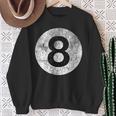 8 Ball Billiard Distressed Vintage Style Costume 8 Ball Sweatshirt Geschenke für alte Frauen