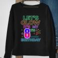 8Th B-Day Let's Glow It's My 8 Year Old Birthday Matching Sweatshirt Gifts for Old Women