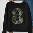 8Th Birthday Army Birthday Party 8 Years Old Camo Number 8 Sweatshirt Gifts for Old Women