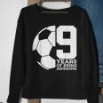 9 Years Of Being Awesome Soccer 9Th Birthday Sweatshirt Gifts for Old Women