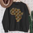 Africa Map Kente Pattern Blue African Ghana Style Ankara Sweatshirt Gifts for Old Women