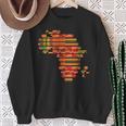 Africa Map Kente Pattern Ghana African Black Pride Sweatshirt Gifts for Old Women