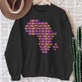 Africa Map Kente Pattern Pink Ghana Style African Sweatshirt Gifts for Old Women