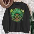 African American Female Leprechaun Black St Patrick's Day Sweatshirt Gifts for Old Women