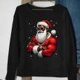 African American Santa Claus Family Christmas Black Sweatshirt Gifts for Old Women