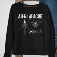 Ah64 Apache Schematic Military Attack Helicopter Apache Sweatshirt Gifts for Old Women