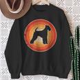 Airedale Terrier Retrointage 60S 70S Sunset Dog Lovers Sweatshirt Geschenke für alte Frauen