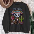 Alien Poncho Cinco De Mayo Outfit Mexican Alien Let's Fiesta Sweatshirt Gifts for Old Women