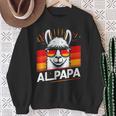 Alpapaatertag Papa Alpaka Retrointage Deutschland Flagge Sweatshirt Geschenke für alte Frauen