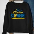 Alter Schwede! Schwarzes Sweatshirt, Blau-Gelber Aufdruck, Unisex Geschenke für alte Frauen