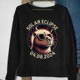 America Totality 40824 Retro Capybara Solar Eclipse 2024 Sweatshirt Gifts for Old Women