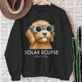 America Totality Solar Eclipse 2024 Cute Doodle Dog Dad Mom Sweatshirt Gifts for Old Women