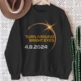America Totality Solar Eclipse 2024 Turn Around Bright Eyes Sweatshirt Gifts for Old Women