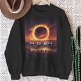 America Totality Spring 2024 4-8-2024 Total Solar Eclipse Sweatshirt Gifts for Old Women