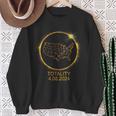 America Totality Total Solar Eclipse April 8 2024 Usa Map Sweatshirt Gifts for Old Women