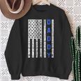 American Flag Police Dad For Cop Father's Day Sweatshirt Gifts for Old Women