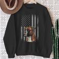 American Flag Usa Patriot Boxer Dog Dad Sweatshirt Gifts for Old Women